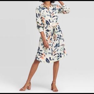 A New Day Floral Shirt Dress